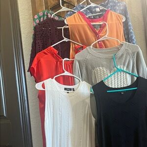 Assorted Sleeveless and Long Sleeve Tops